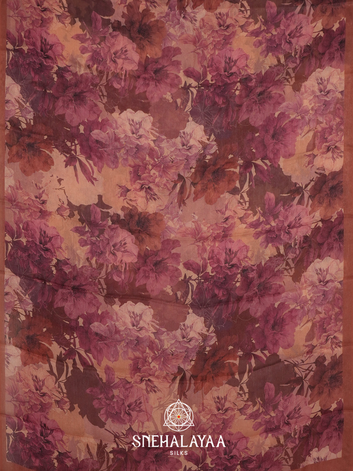 Wine Chiffon Saree