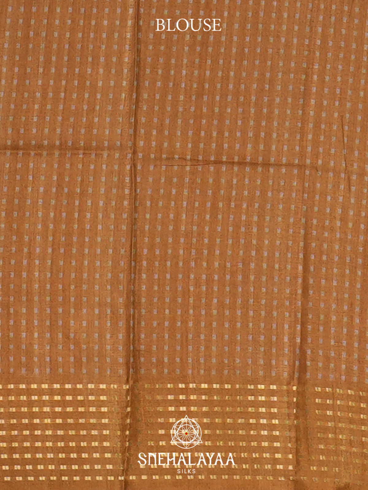 White with Amber Gold  Tussar Saree