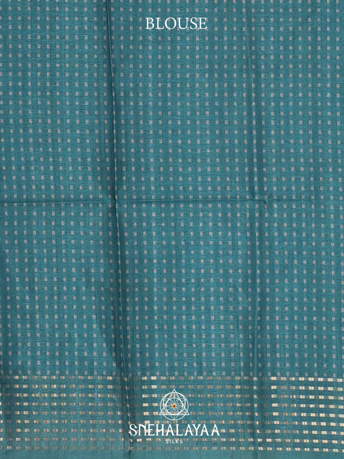 White with Teal Blue  Tussar Saree