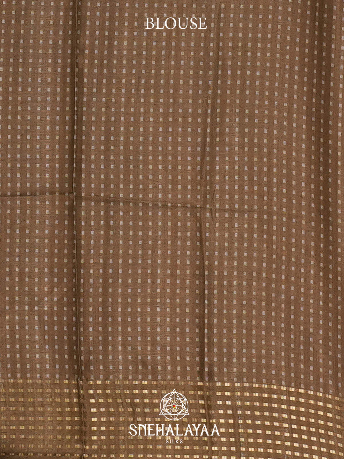 White with Brown  Tussar Saree
