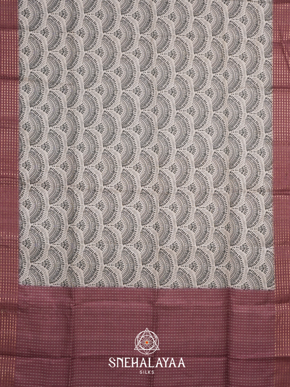 White with Pink  Tussar Saree