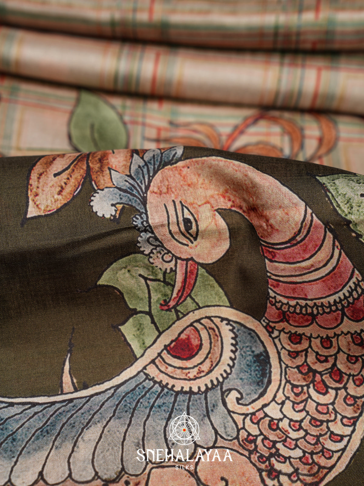 Beige  Tussar Saree