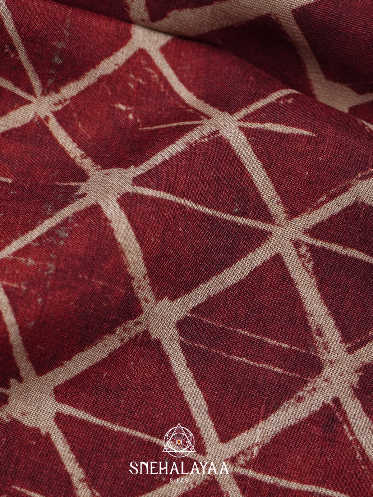 Maroon Tussar Saree