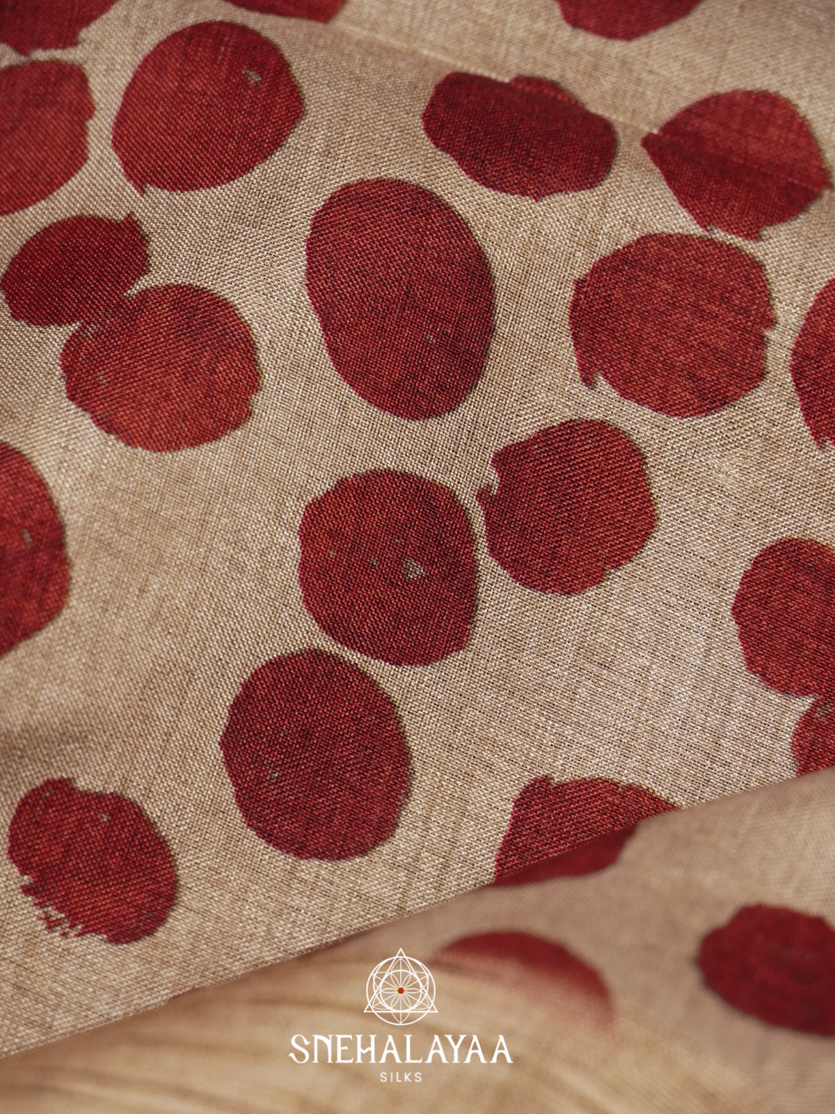 Beige Tussar Saree