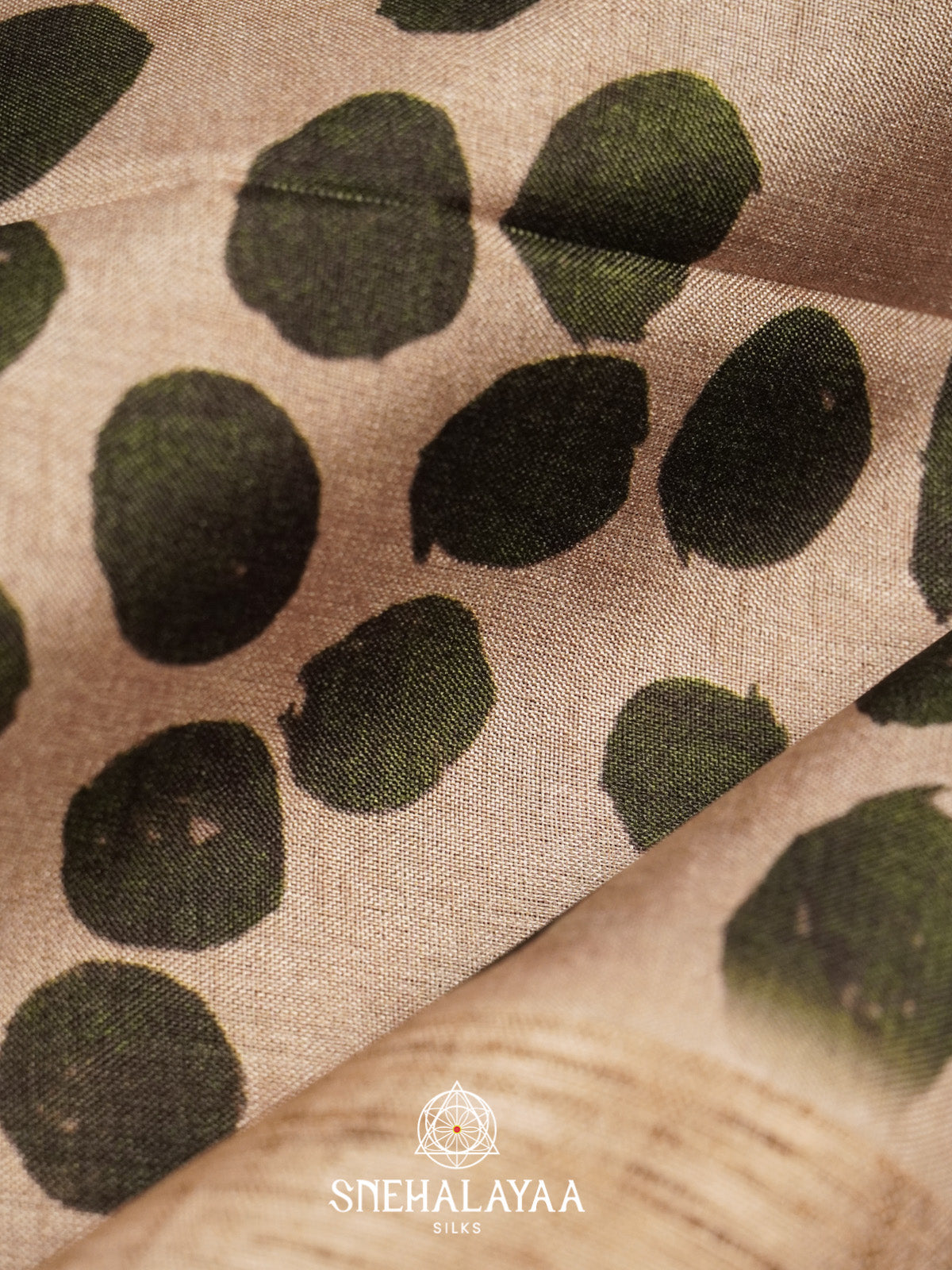 Beige Tussar Saree