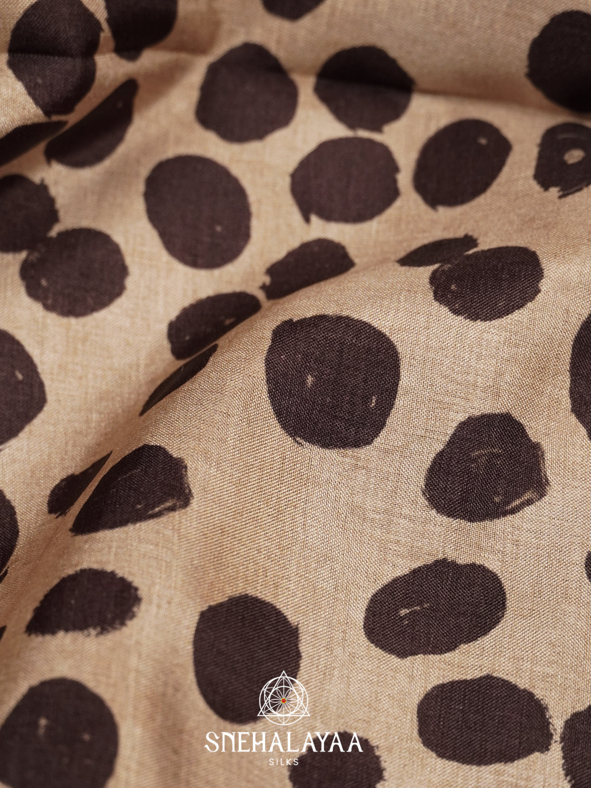 Beige Tussar Saree