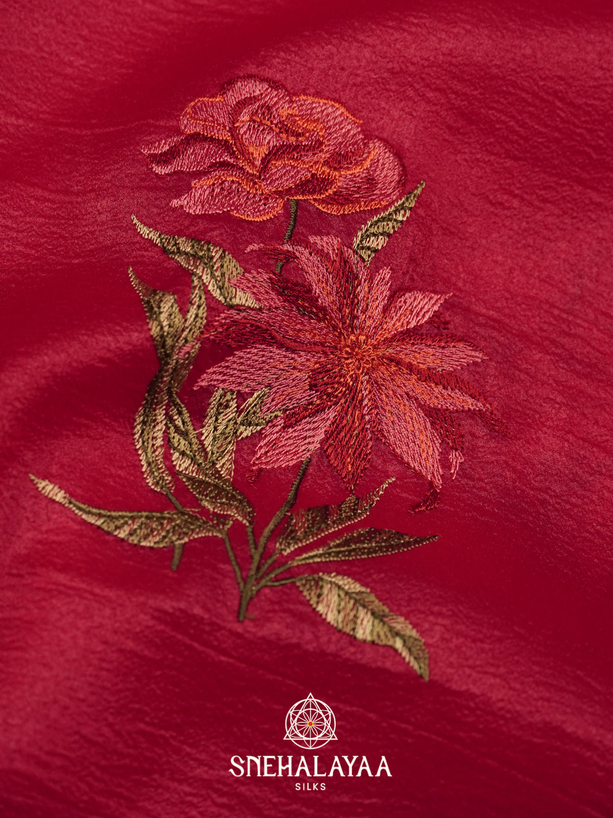 Pink Crushed Tissue Saree
