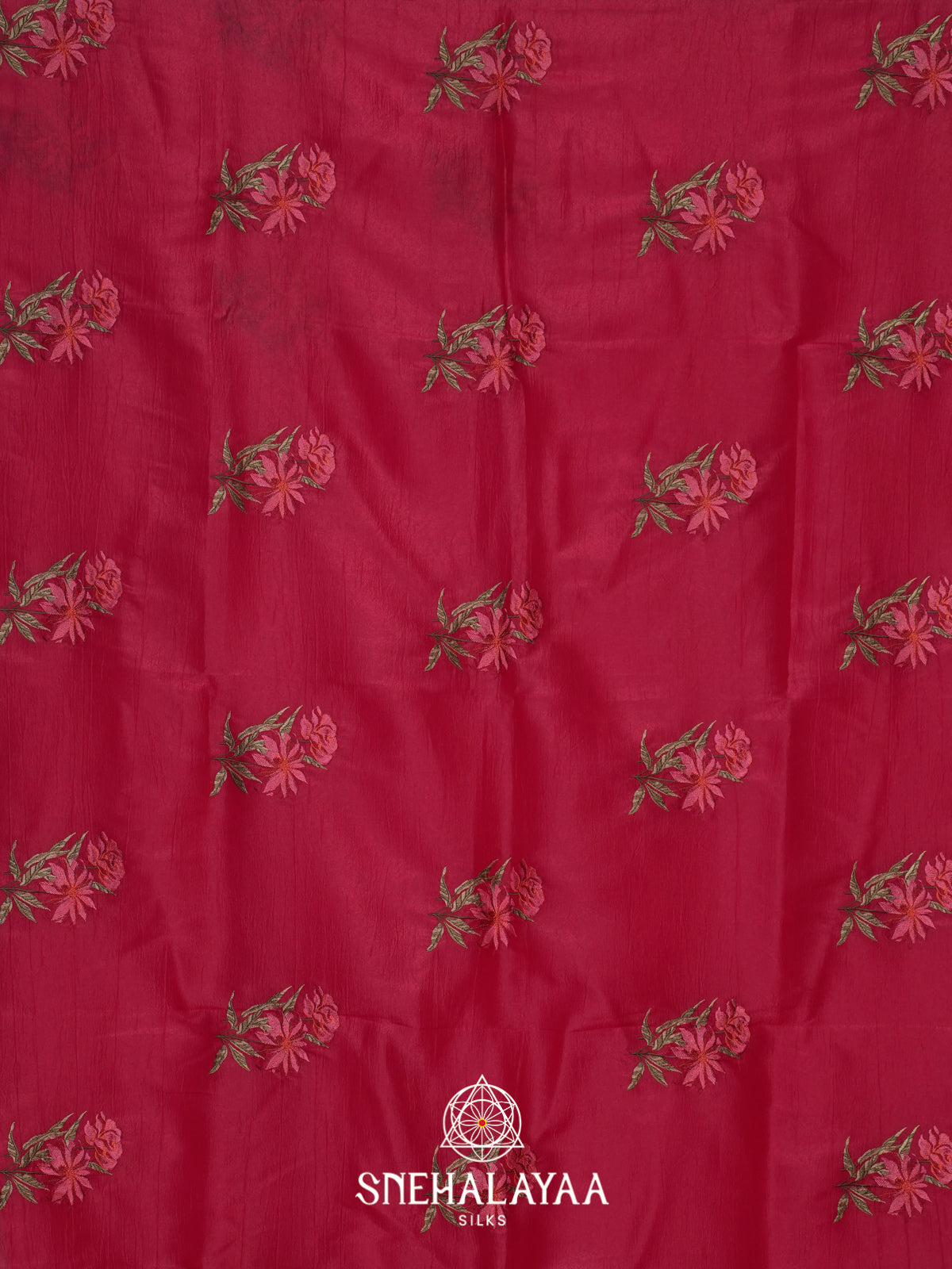 Pink Crushed Tissue Saree