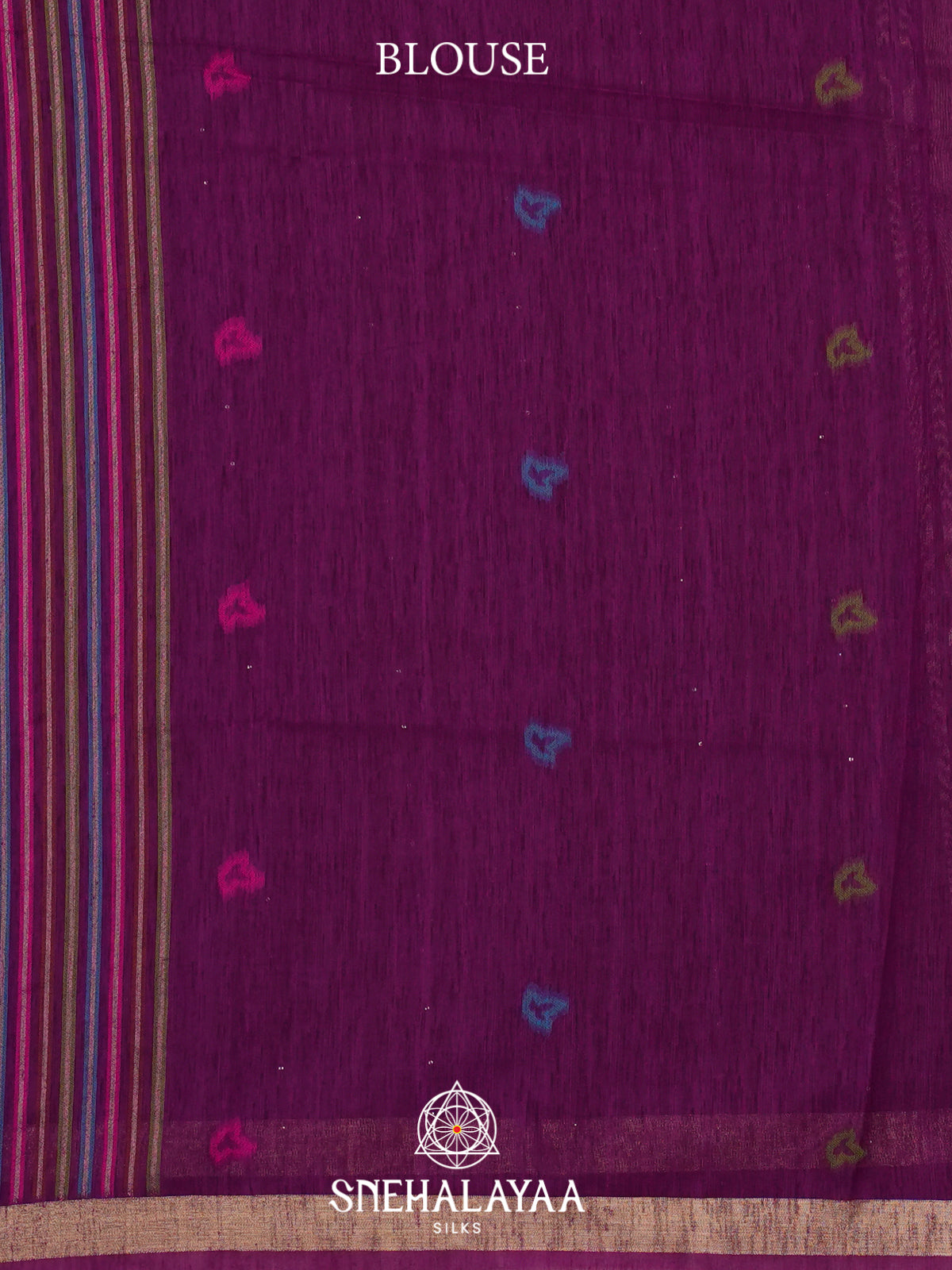 Purple  Matka Tussar Saree with Paithani Pallu
