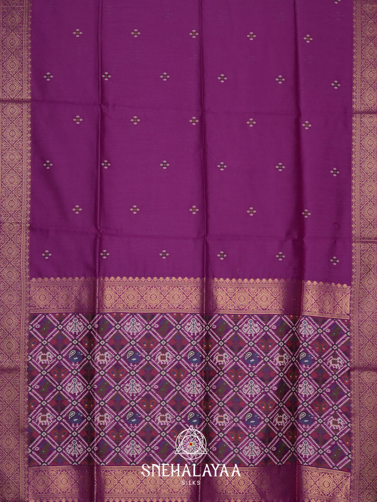 Violet Tussar Saree