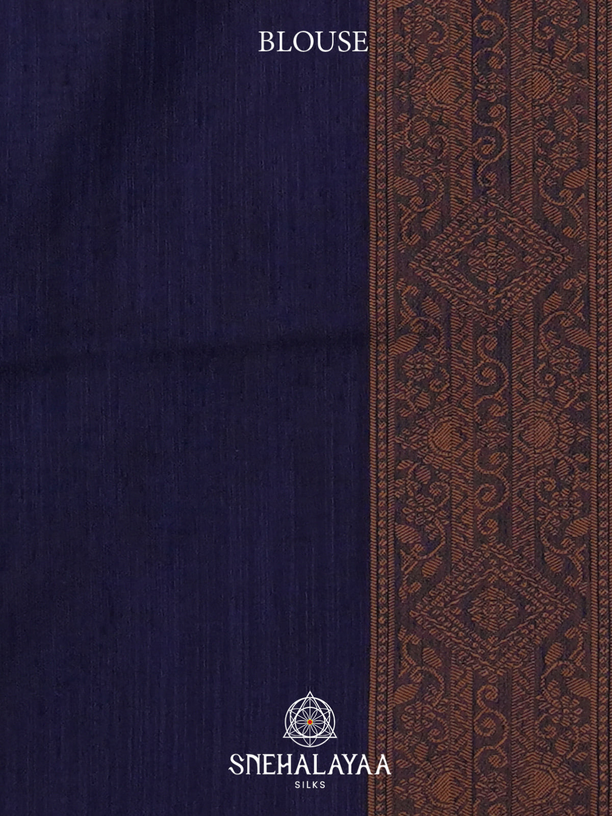 Navy Blue Linen Saree