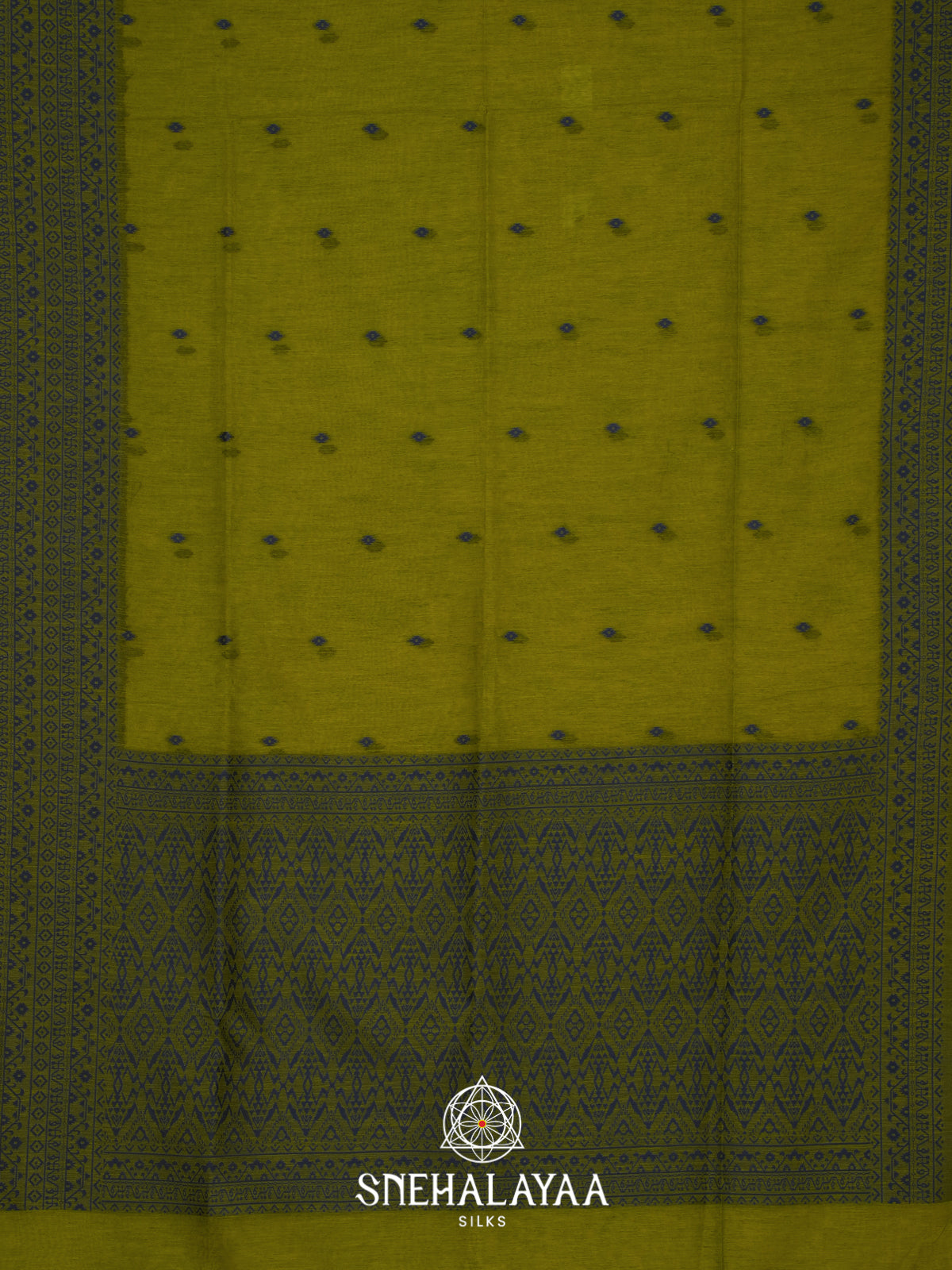 Mehendi Green Linen Saree