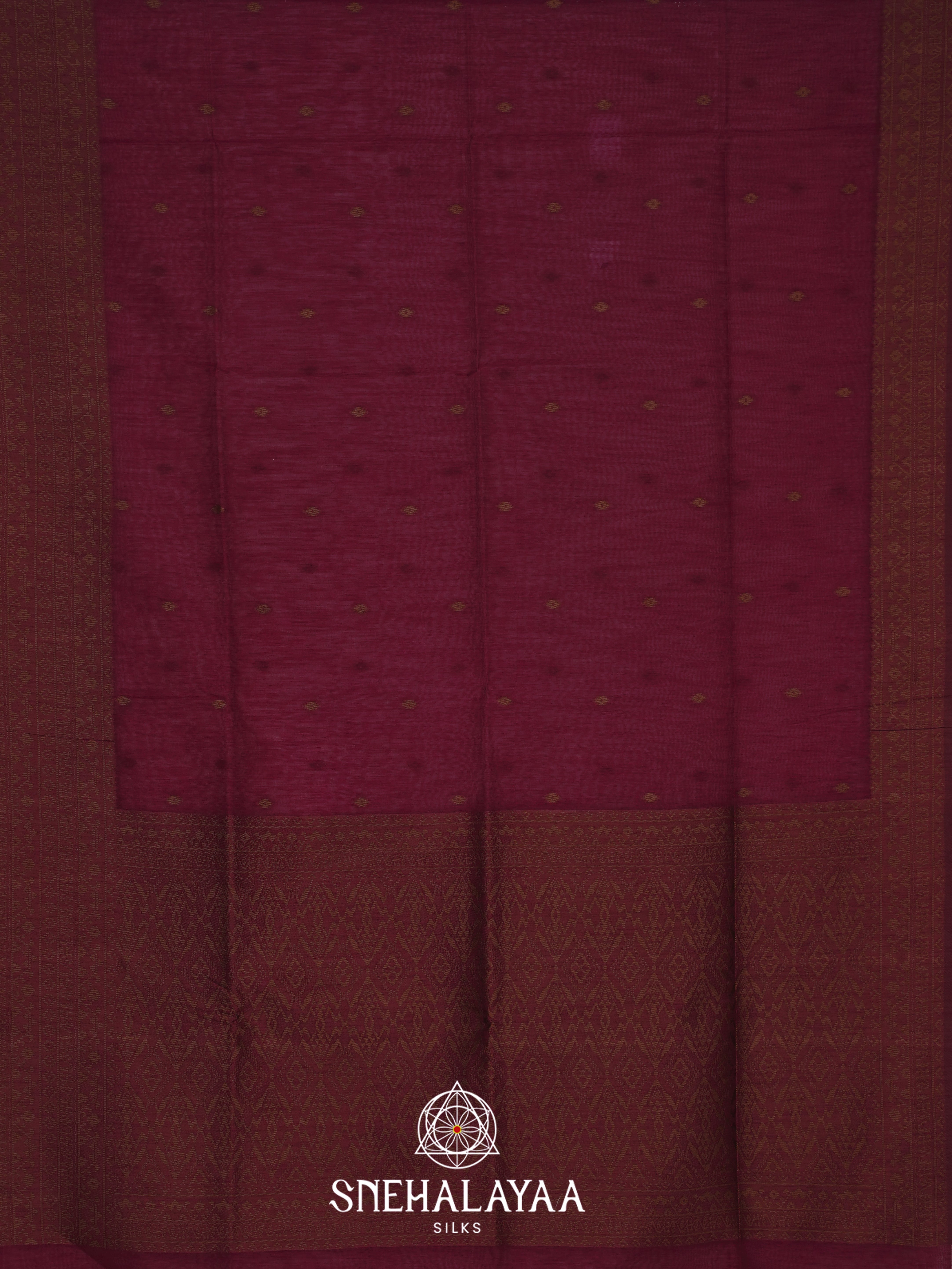 Wine Linen Saree