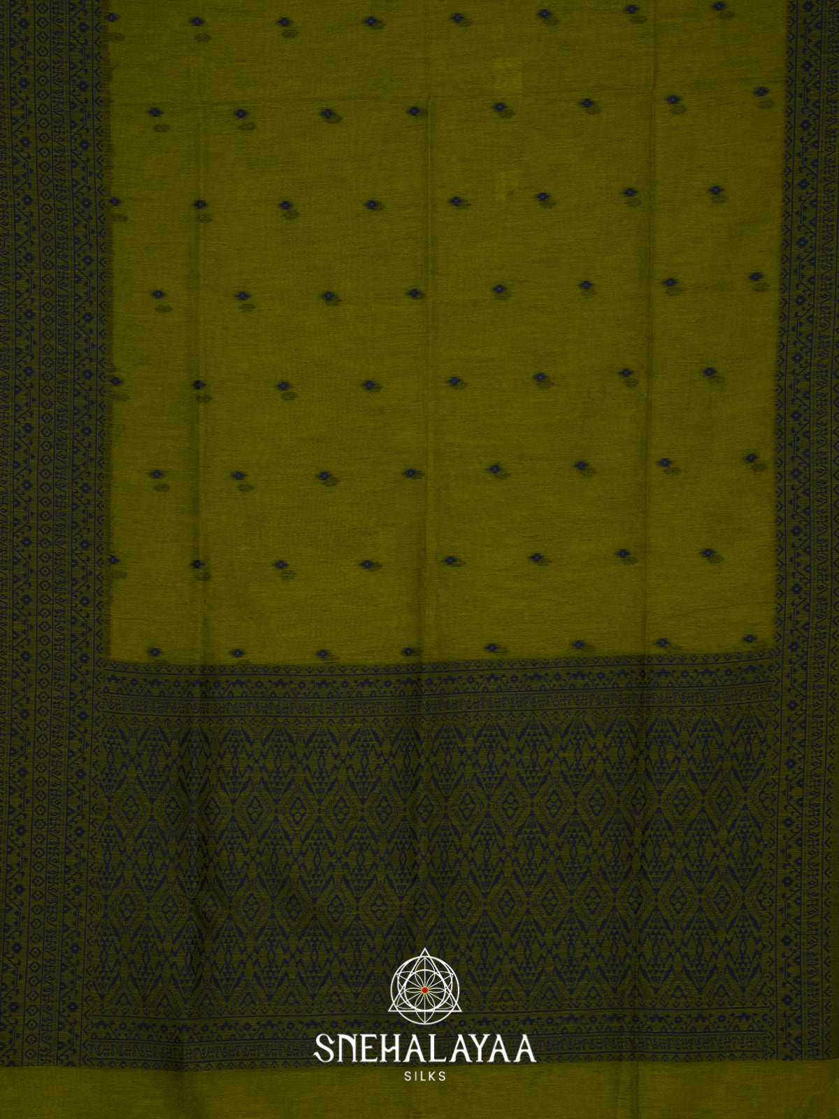 Mehendi Green Linen Saree