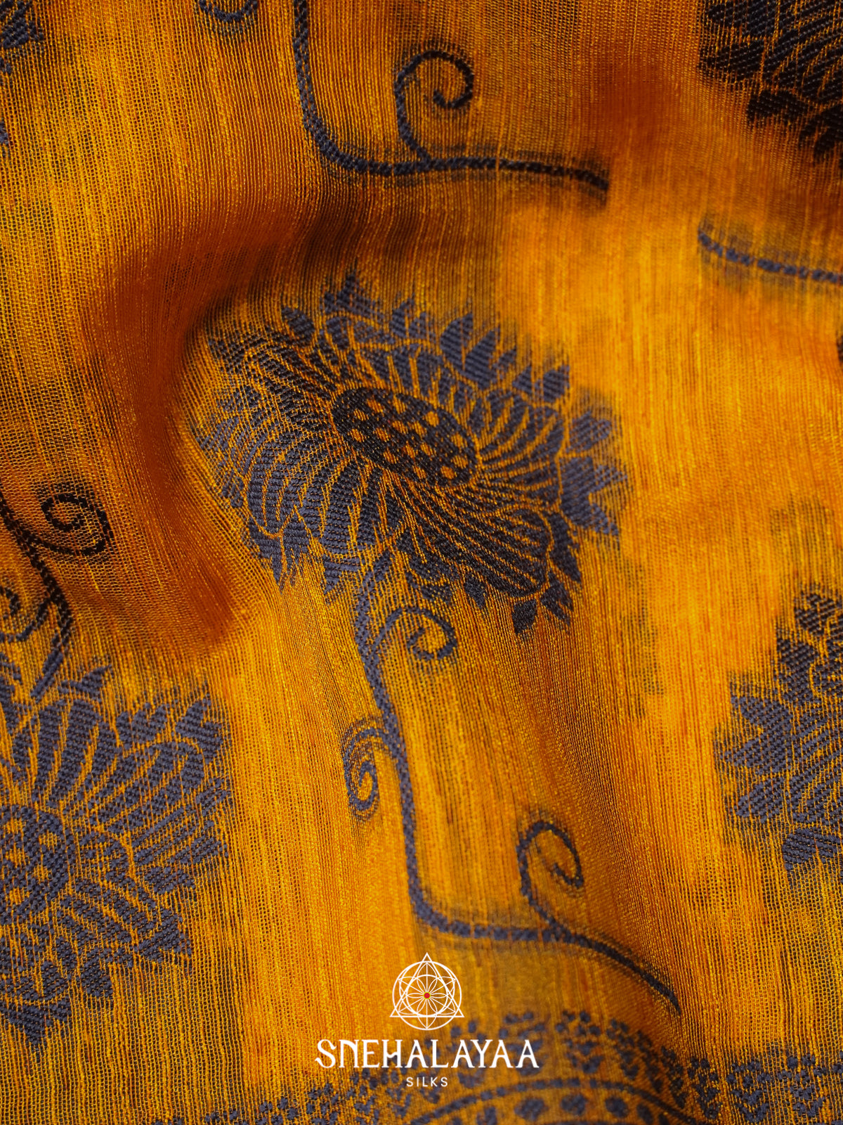 Yellow Linen Saree