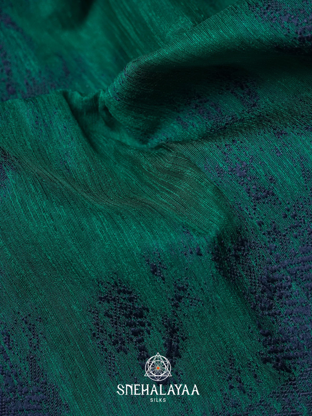 Peacock Blue Linen Saree