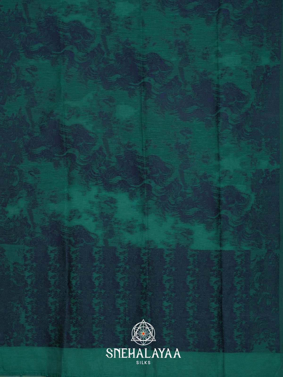 Peacock Blue Linen Saree