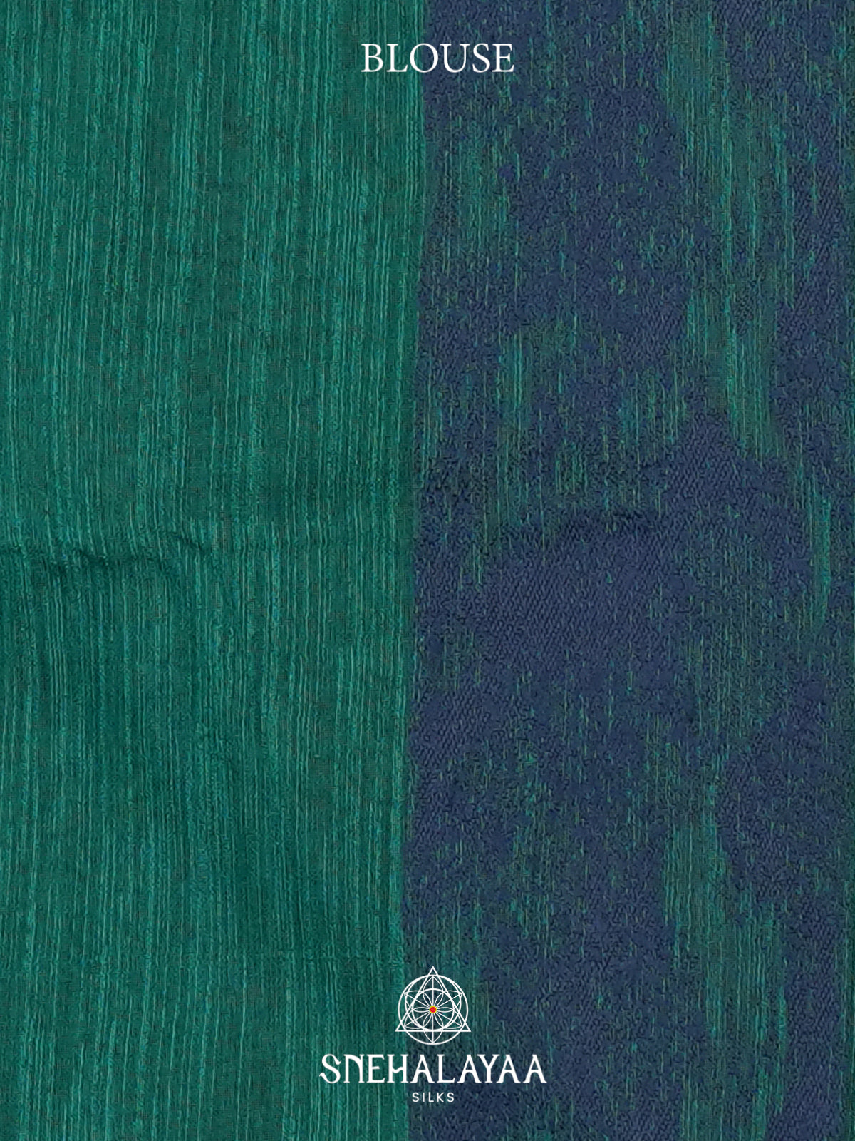 Peacock Blue Linen Saree