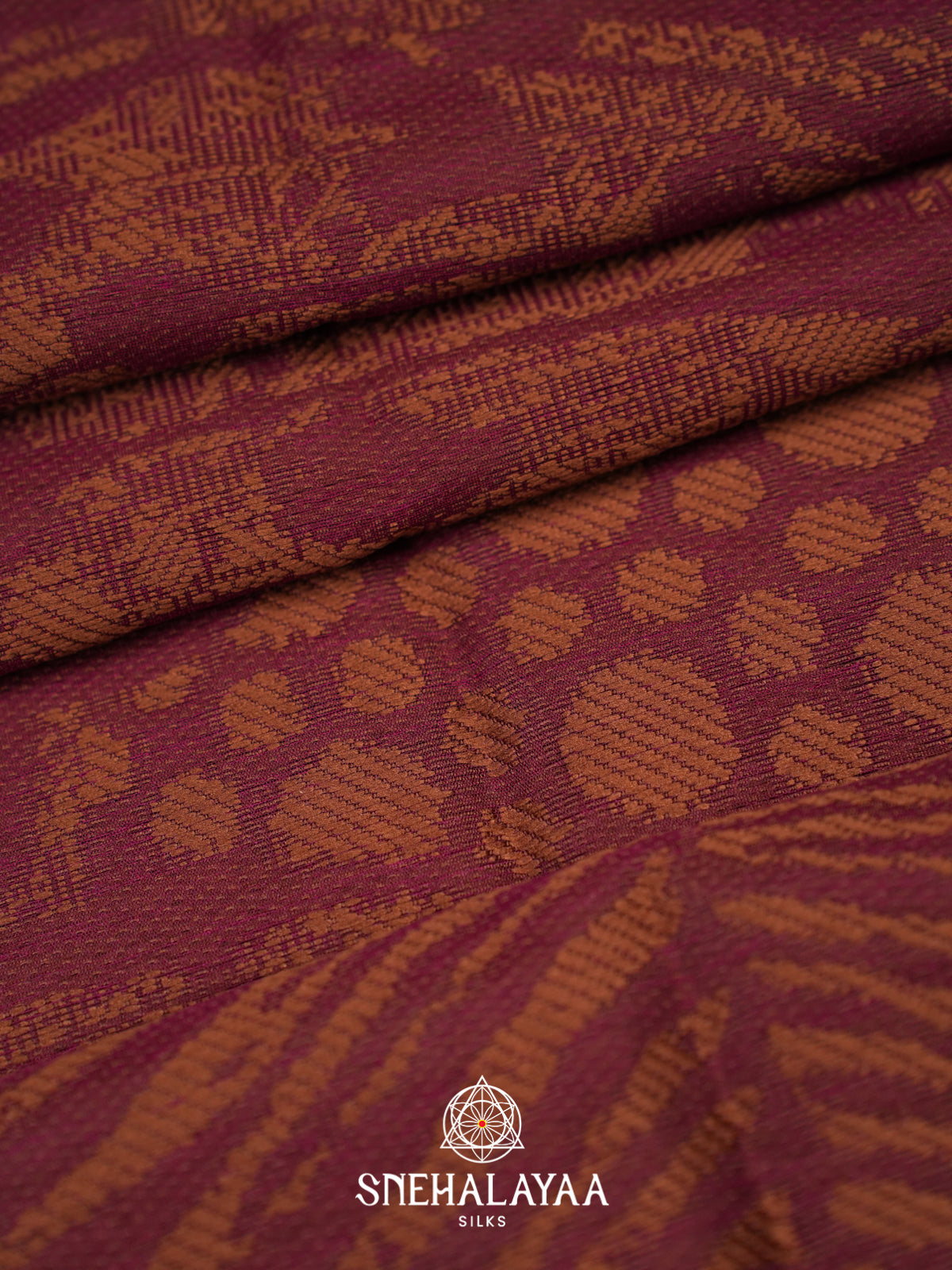 Maroon  Linen Saree