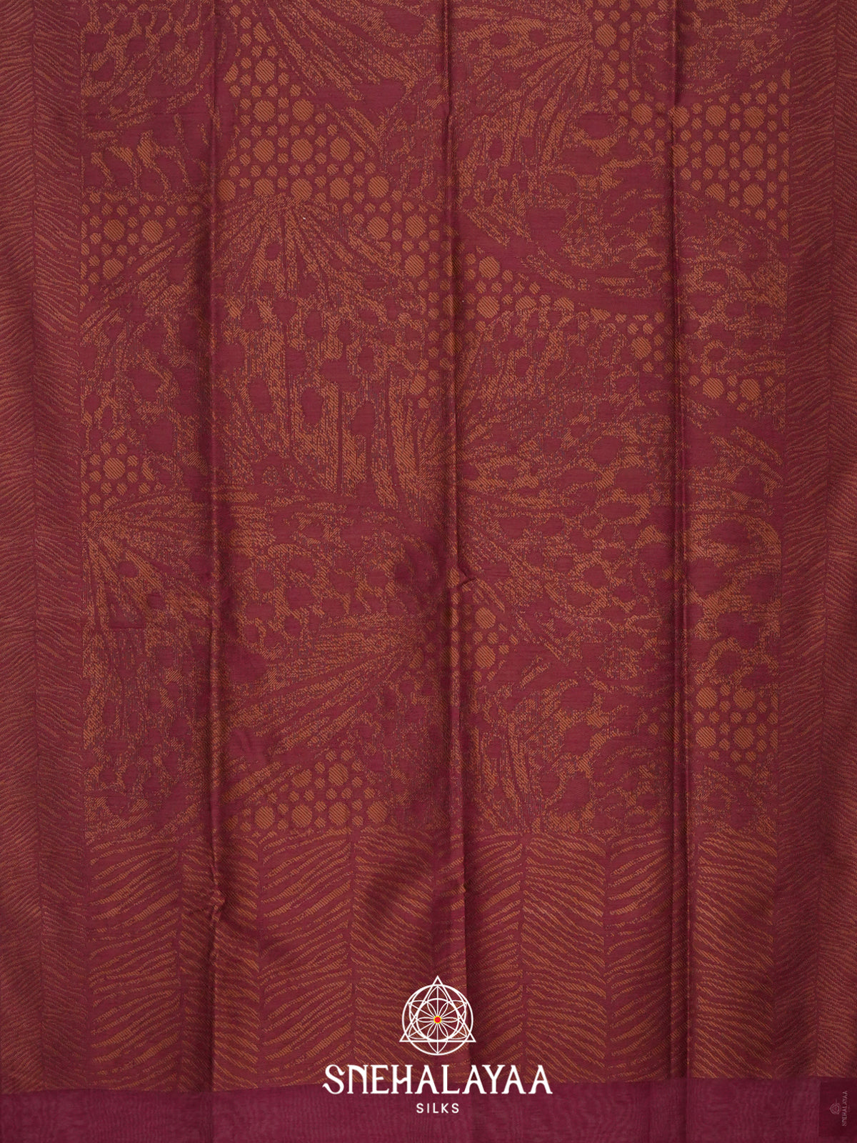 Maroon  Linen Saree
