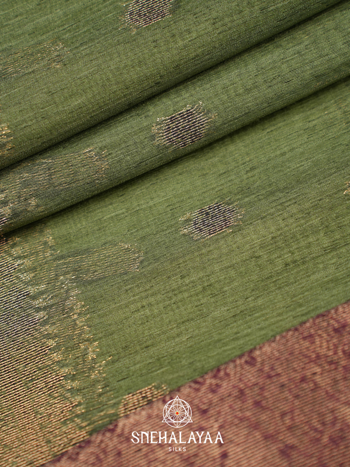 Green  Linen Saree