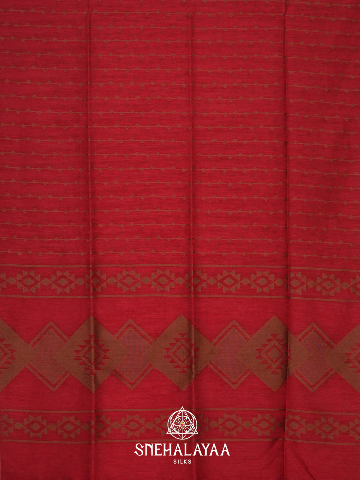 Red  Linen Saree