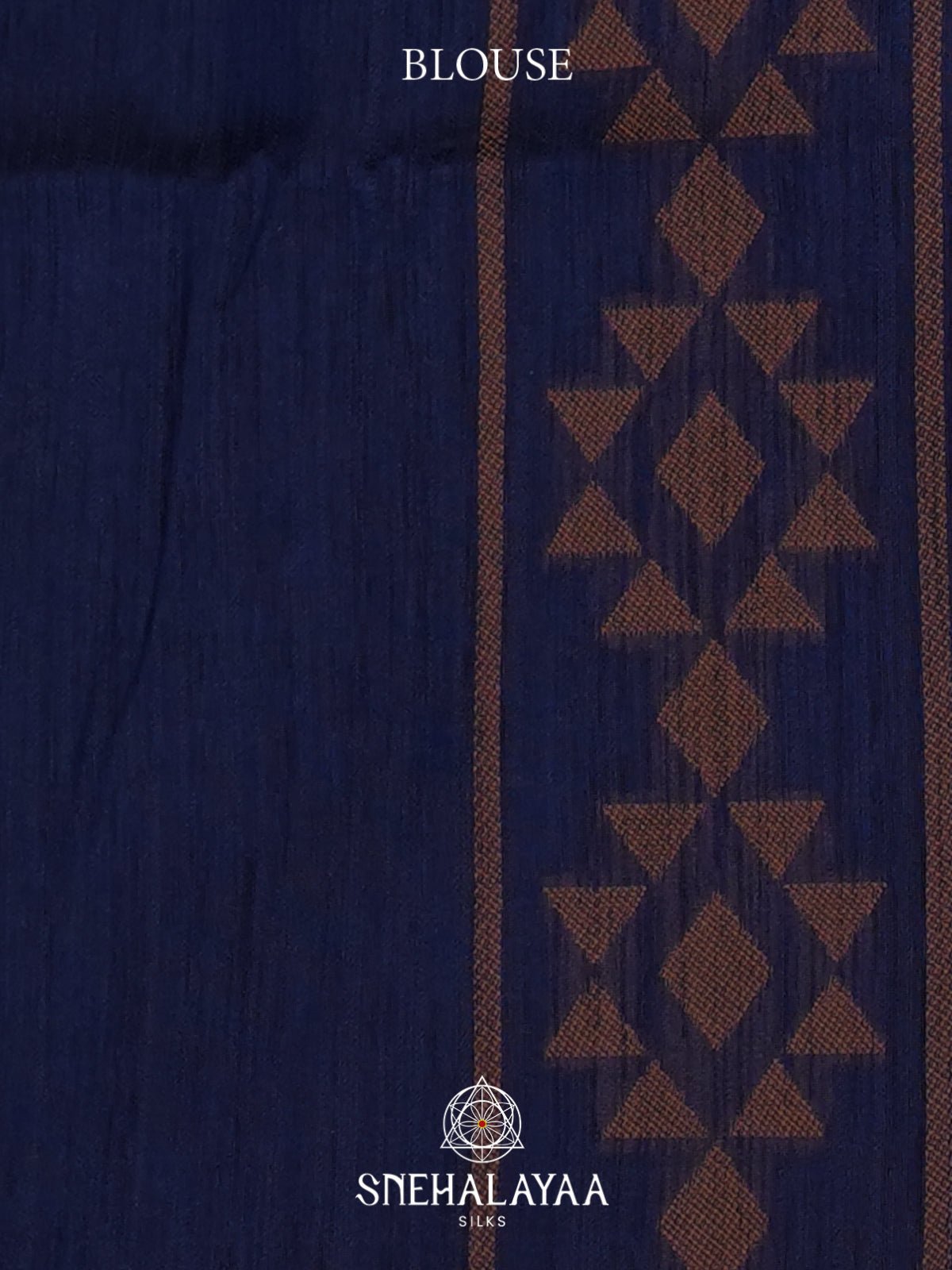 Navy Blue Linen Saree