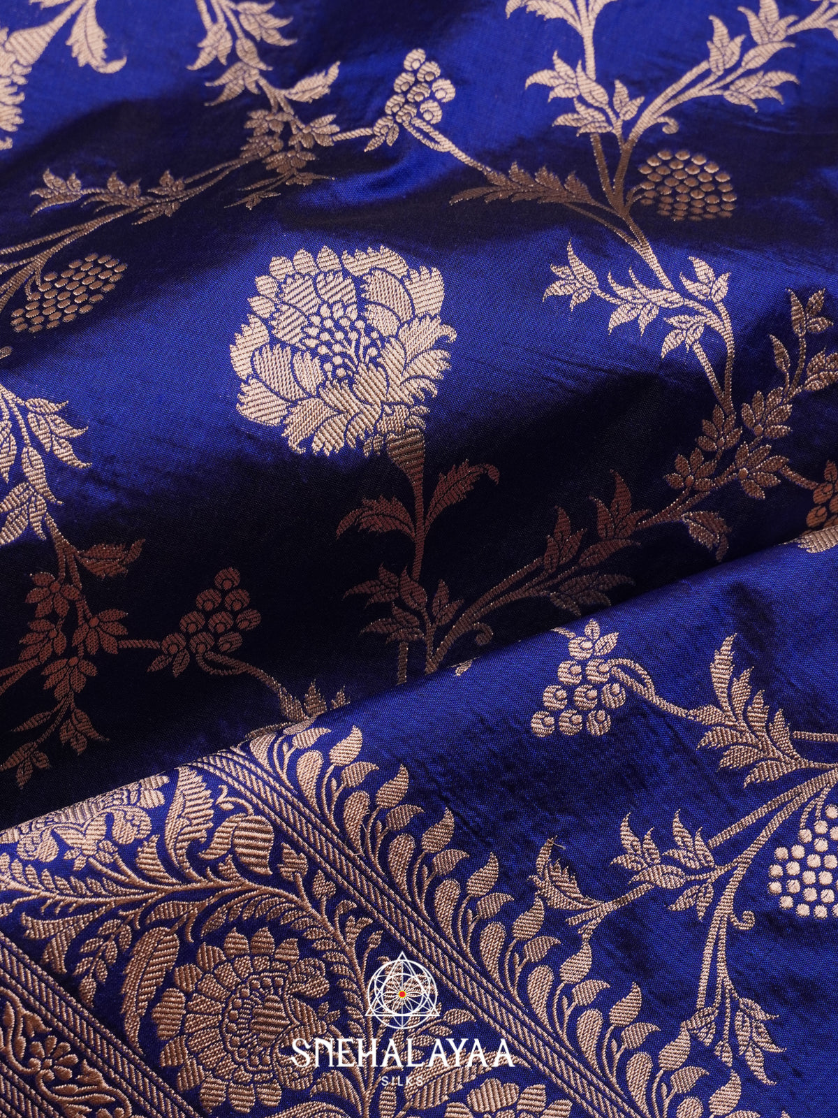 Royal Blue Banarasi Silk Saree