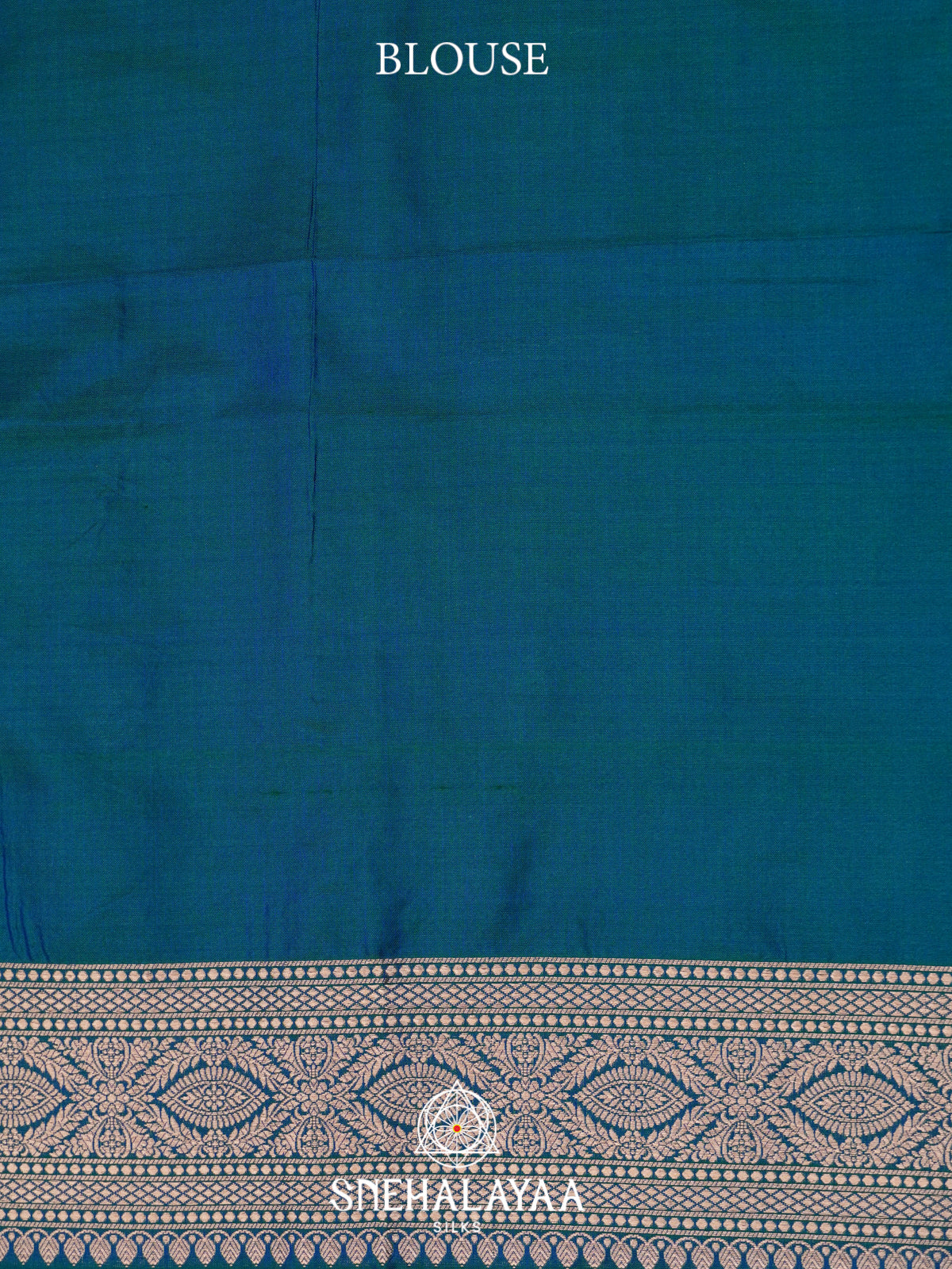Peacock Blue Banarasi Silk Saree