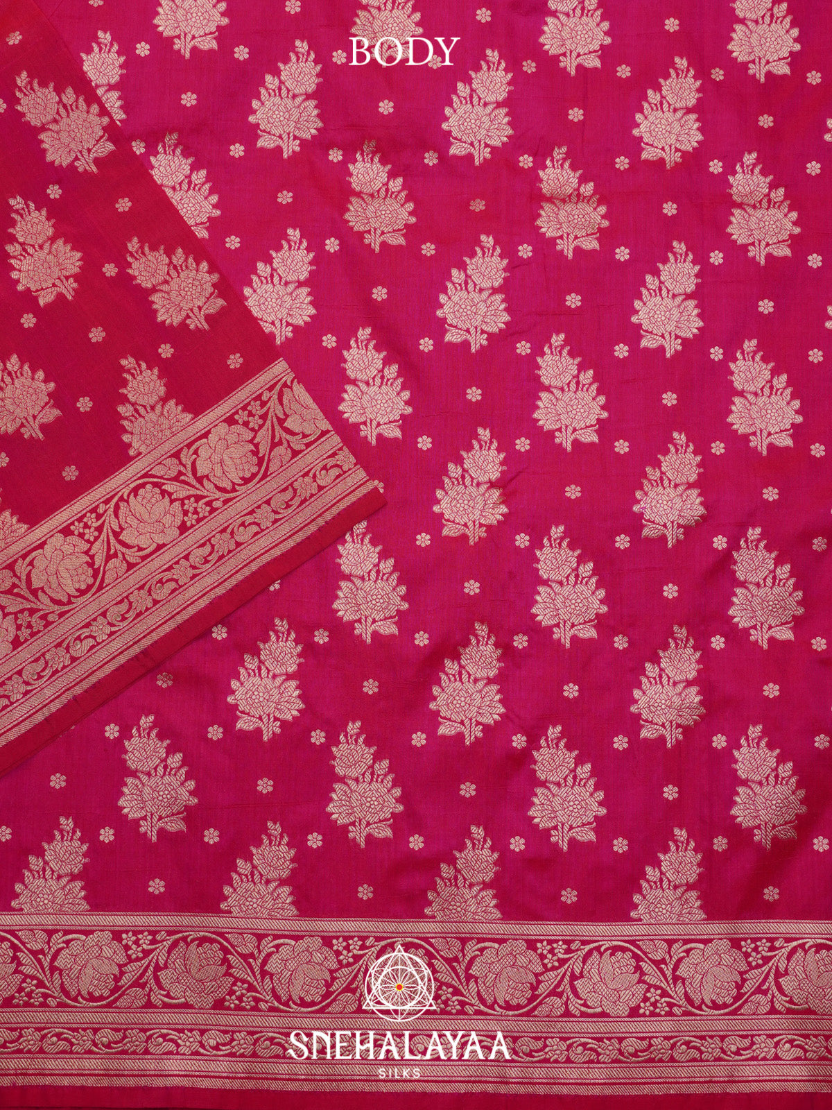 Pink Banarasi Silk Saree