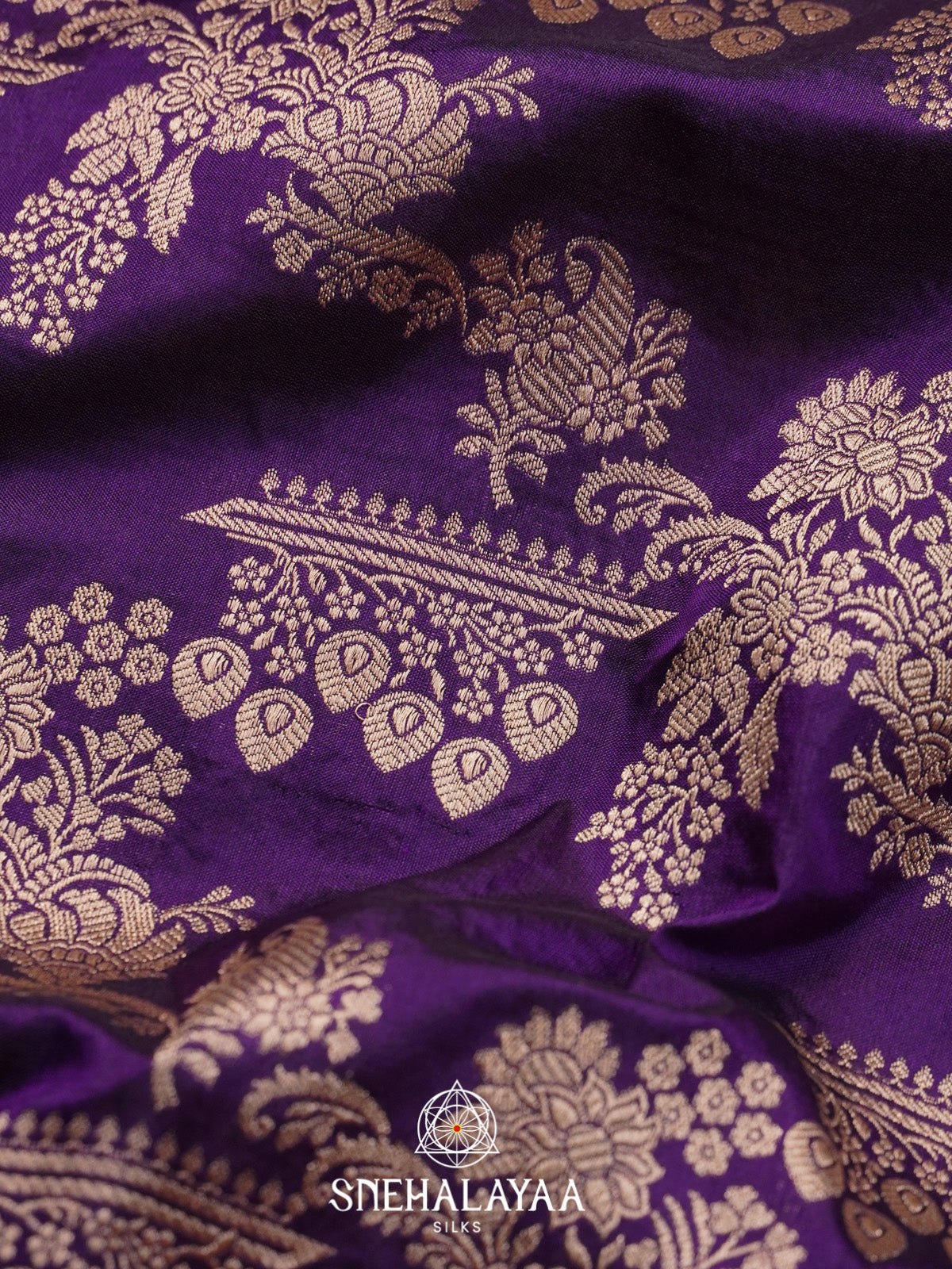 Purple Banarasi Silk Saree
