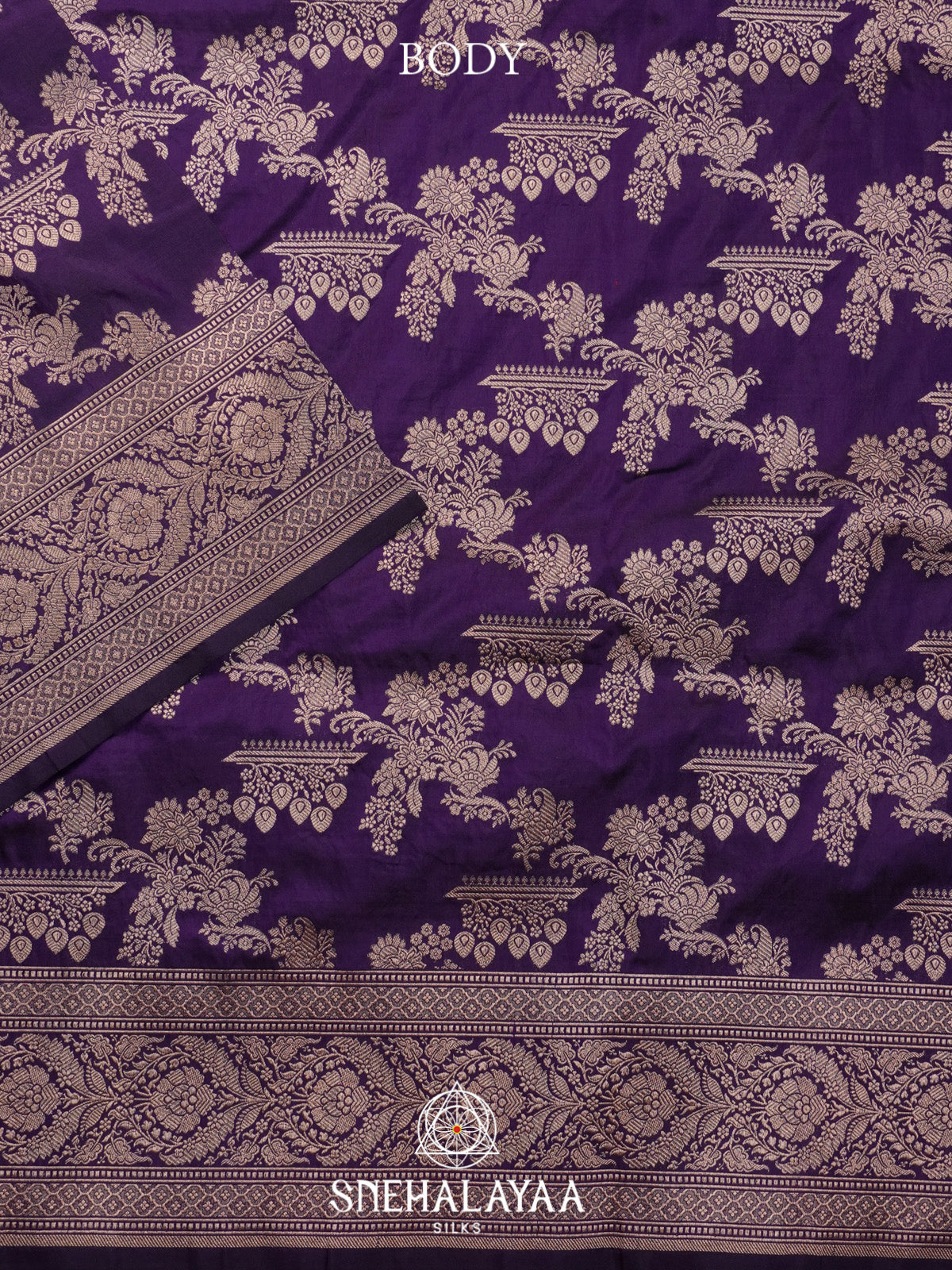 Purple Banarasi Silk Saree