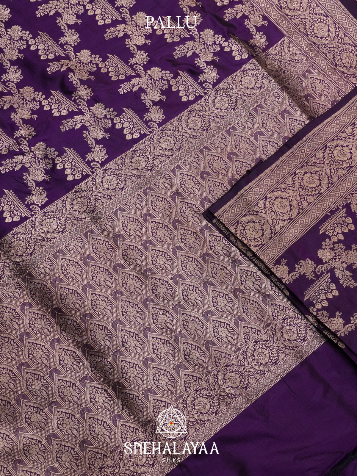 Purple Banarasi Silk Saree