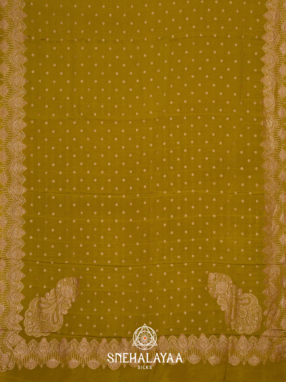 Mehendi Green Banaras Saree