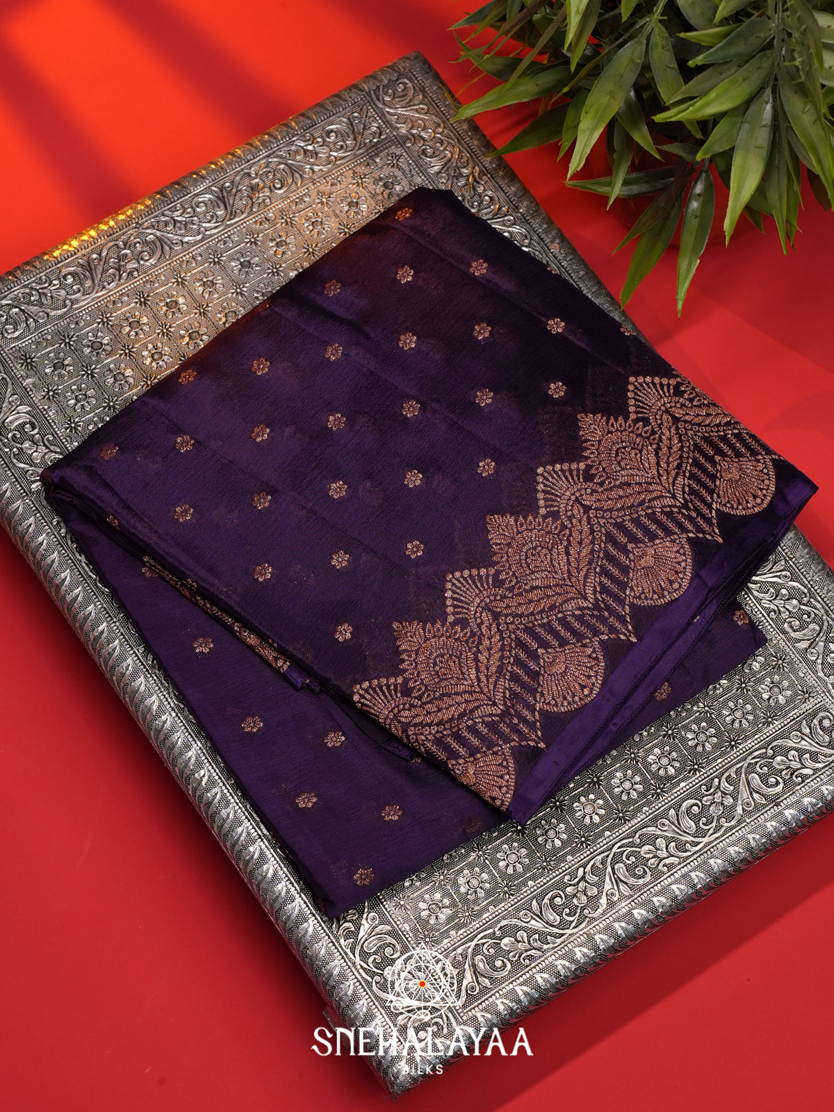 Navy Blue Banaras Saree