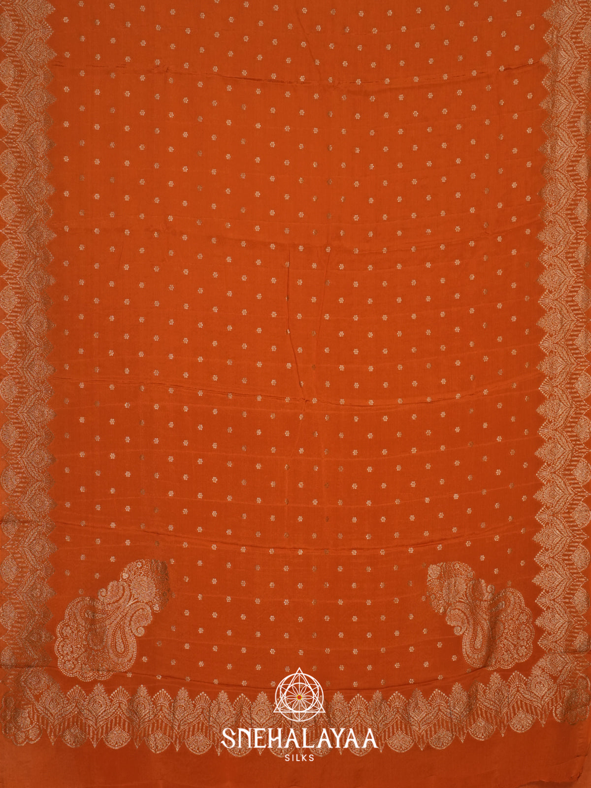 Orange  Banaras Saree