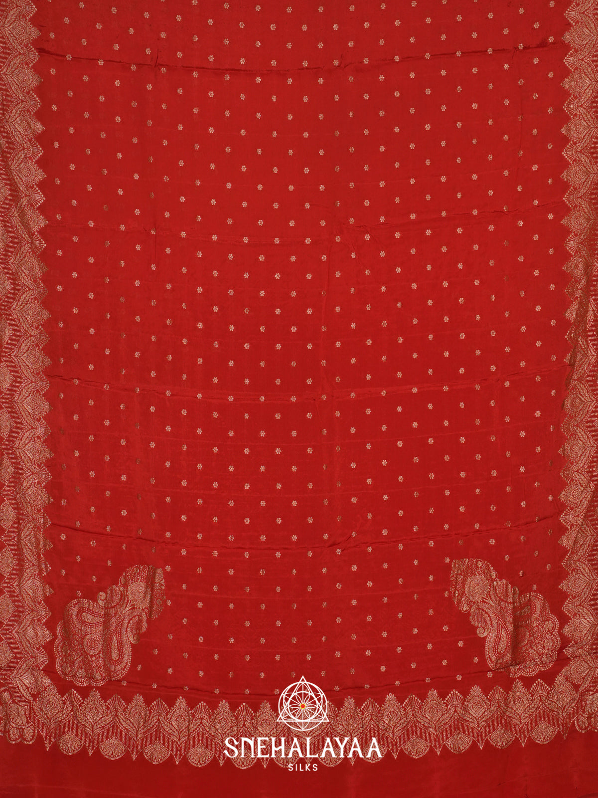 Tomato Red Banaras Saree
