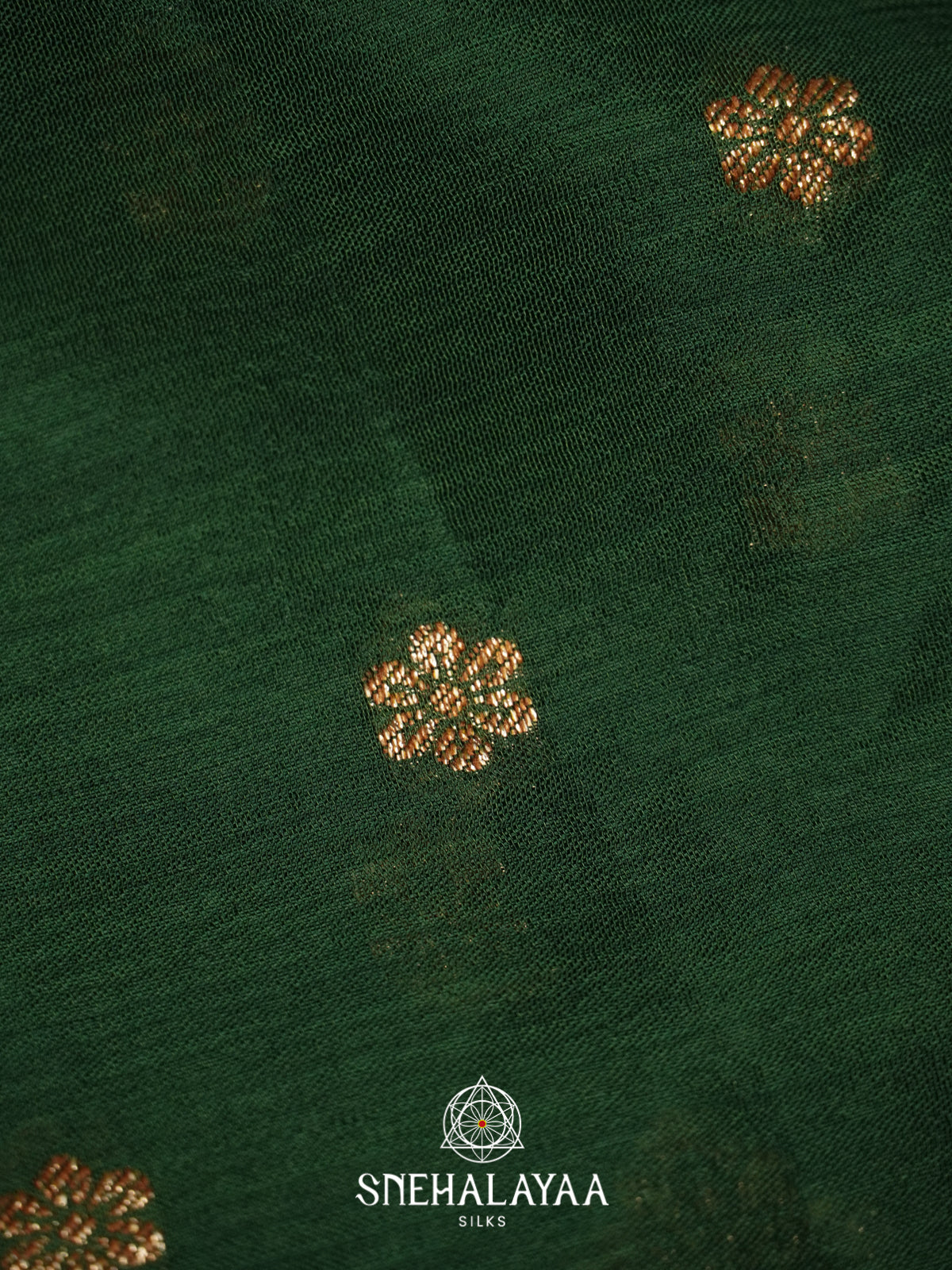 Bottle Green Banaras Saree