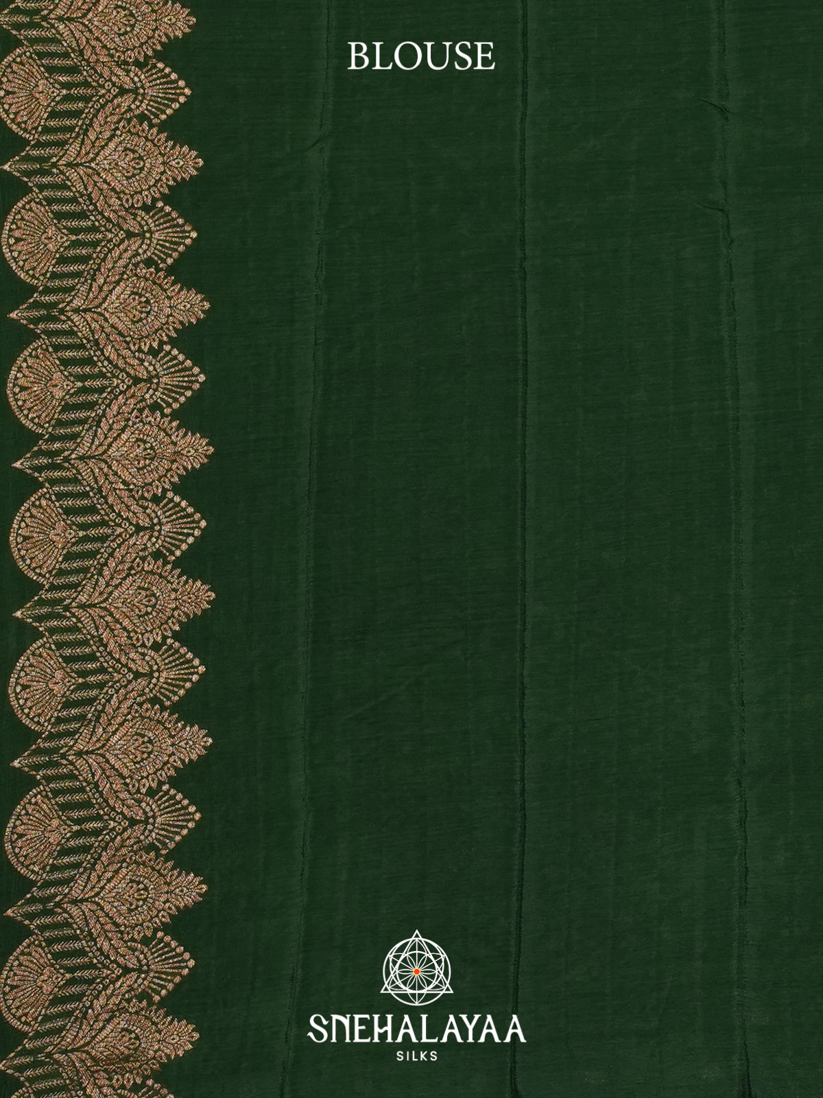 Bottle Green Banaras Saree