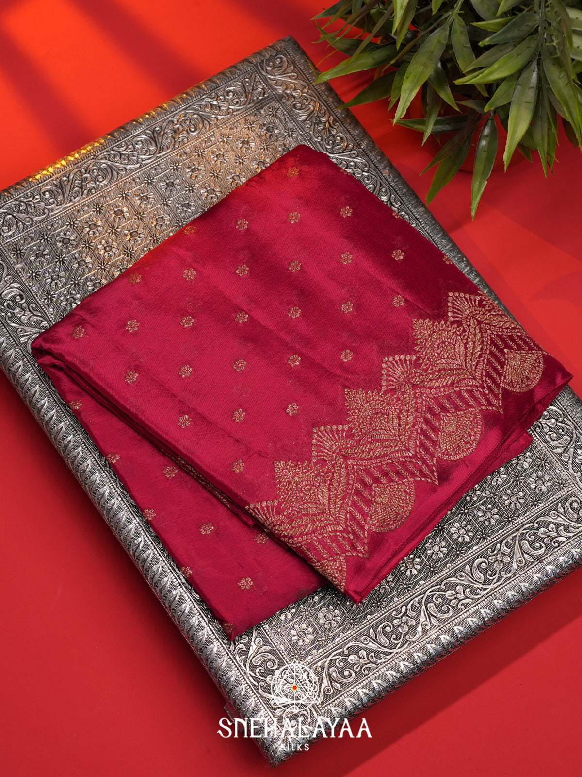 Rani Pink Banaras Saree