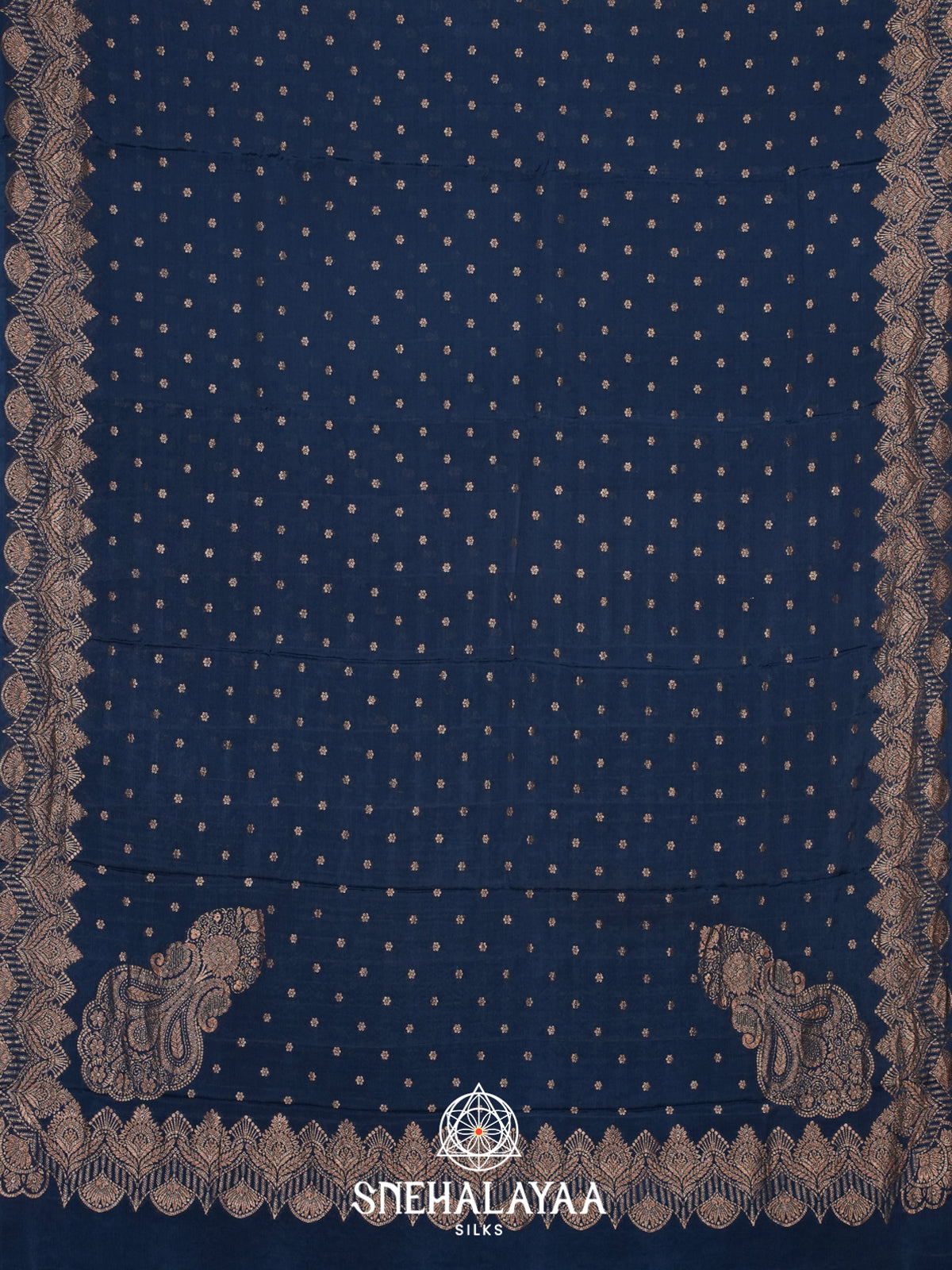 Navy Blue Banaras Saree