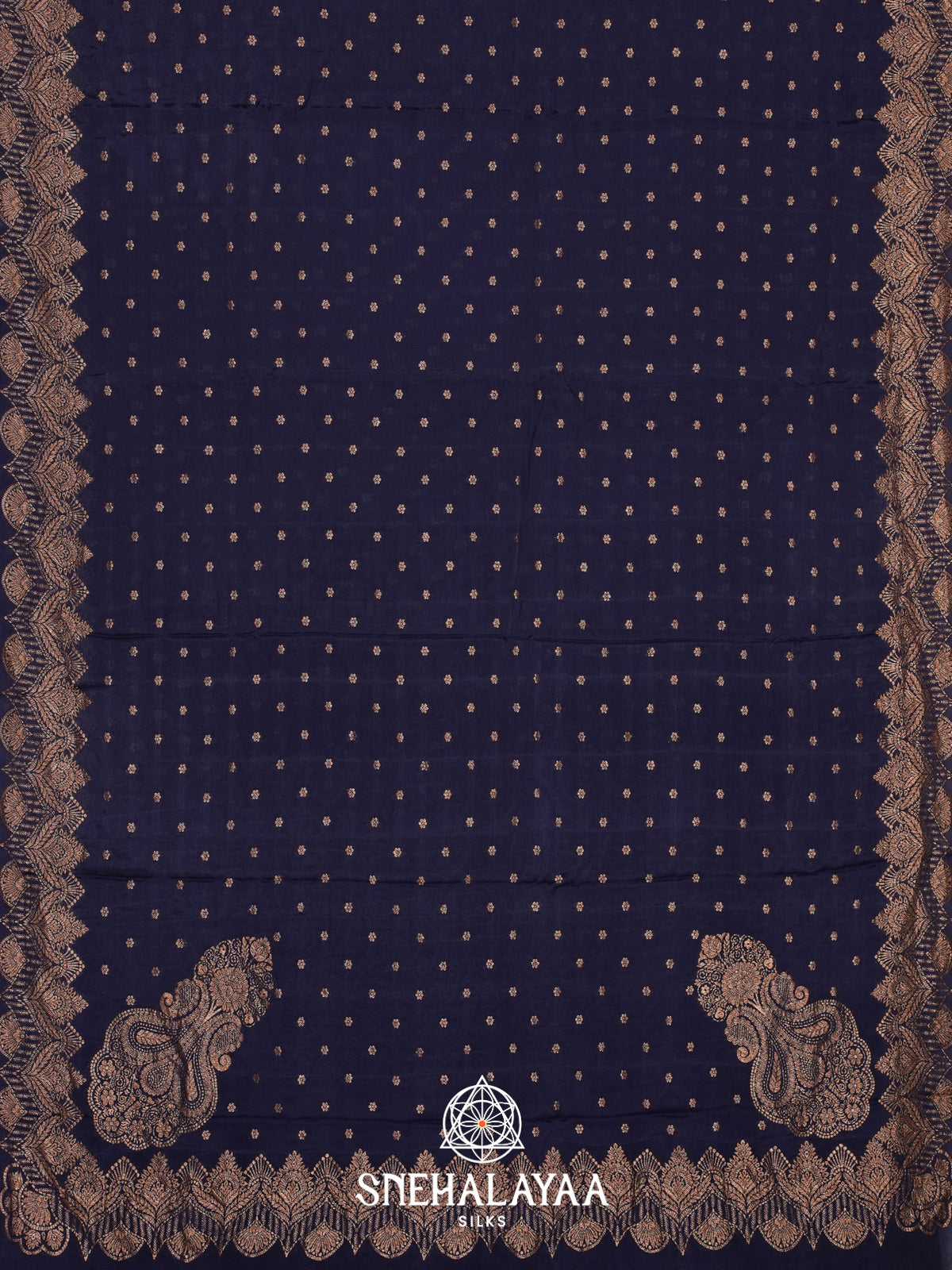 Navy Blue Banaras Saree