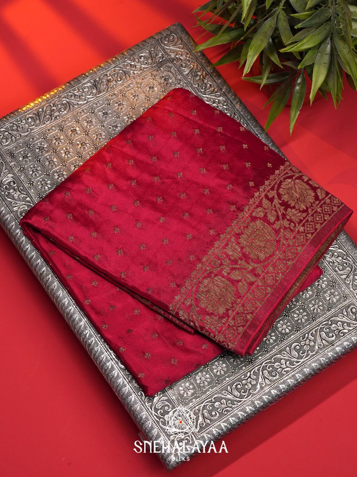 Rani Pink Banaras Saree