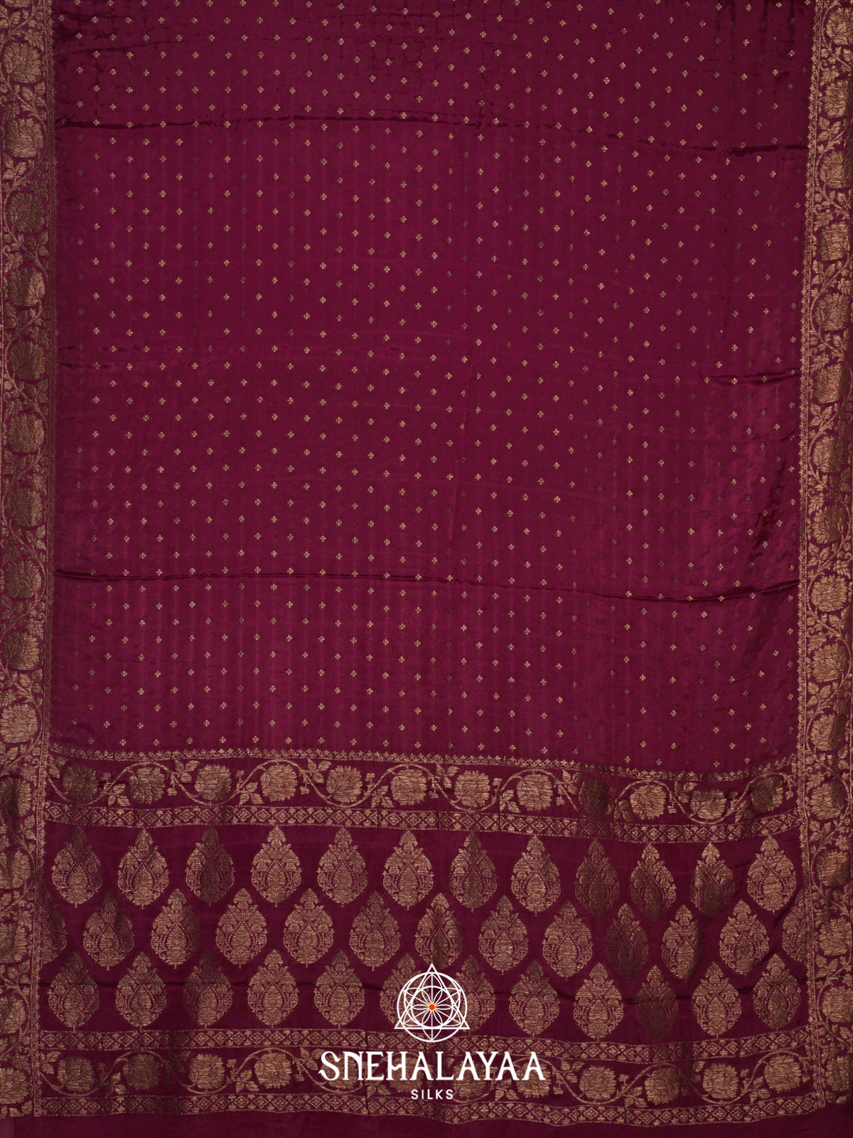 Maroon Banaras Saree
