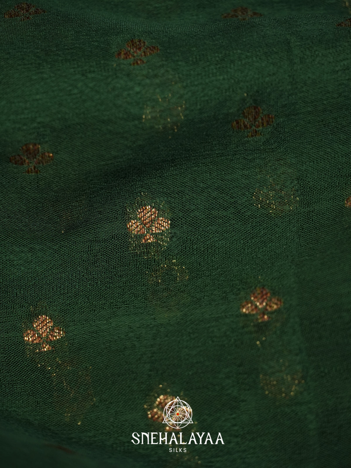Bottle Green Banaras Saree