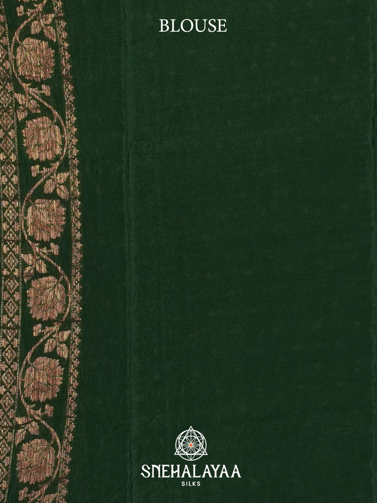 Bottle Green Banaras Saree