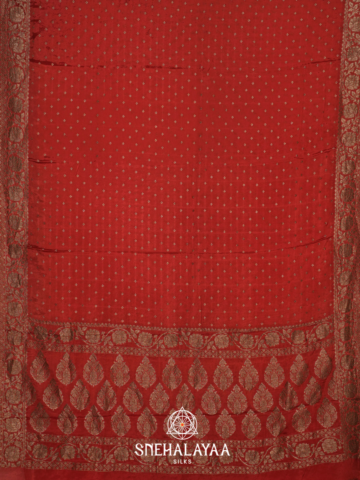 Tomato Red Banaras Saree