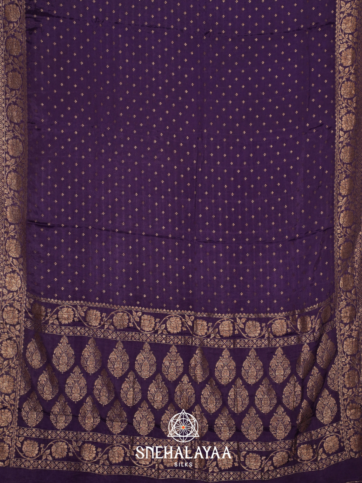 Violet Banaras Saree