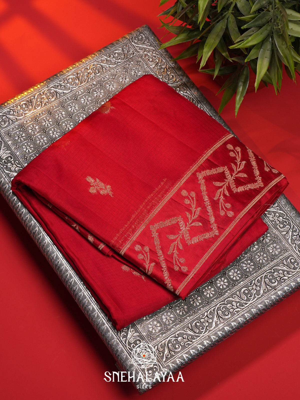 Red  Kota Saree