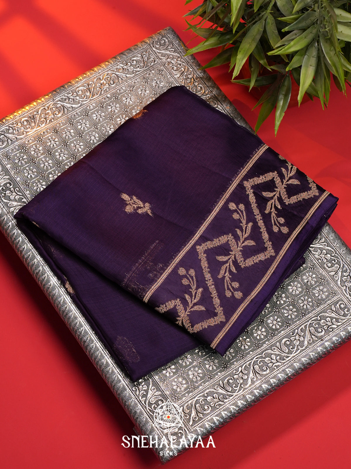 Purple  Kota Saree